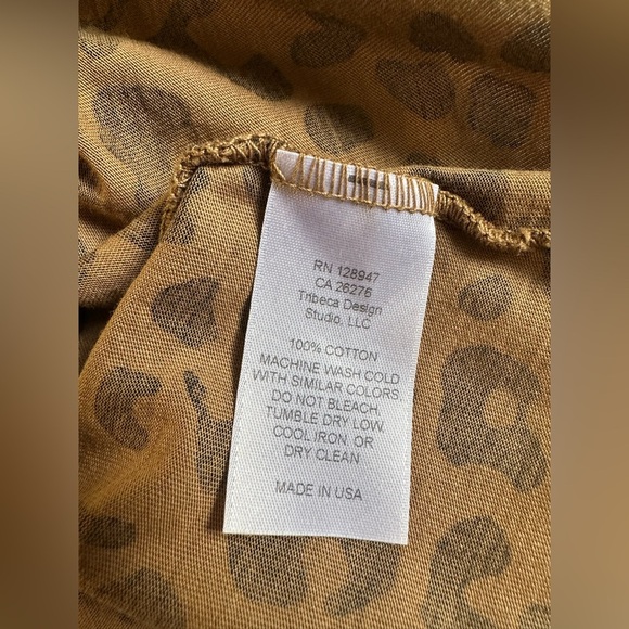 Nili Lotan Tank Top Leopard Animal print Sz Small 100% Cotton Stretch casual - Picture 5 of 5